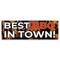 Signmission Best BBQ In Town Banner Concession Stand Food Truck Single Sided B-72-30017 - alternate 1
